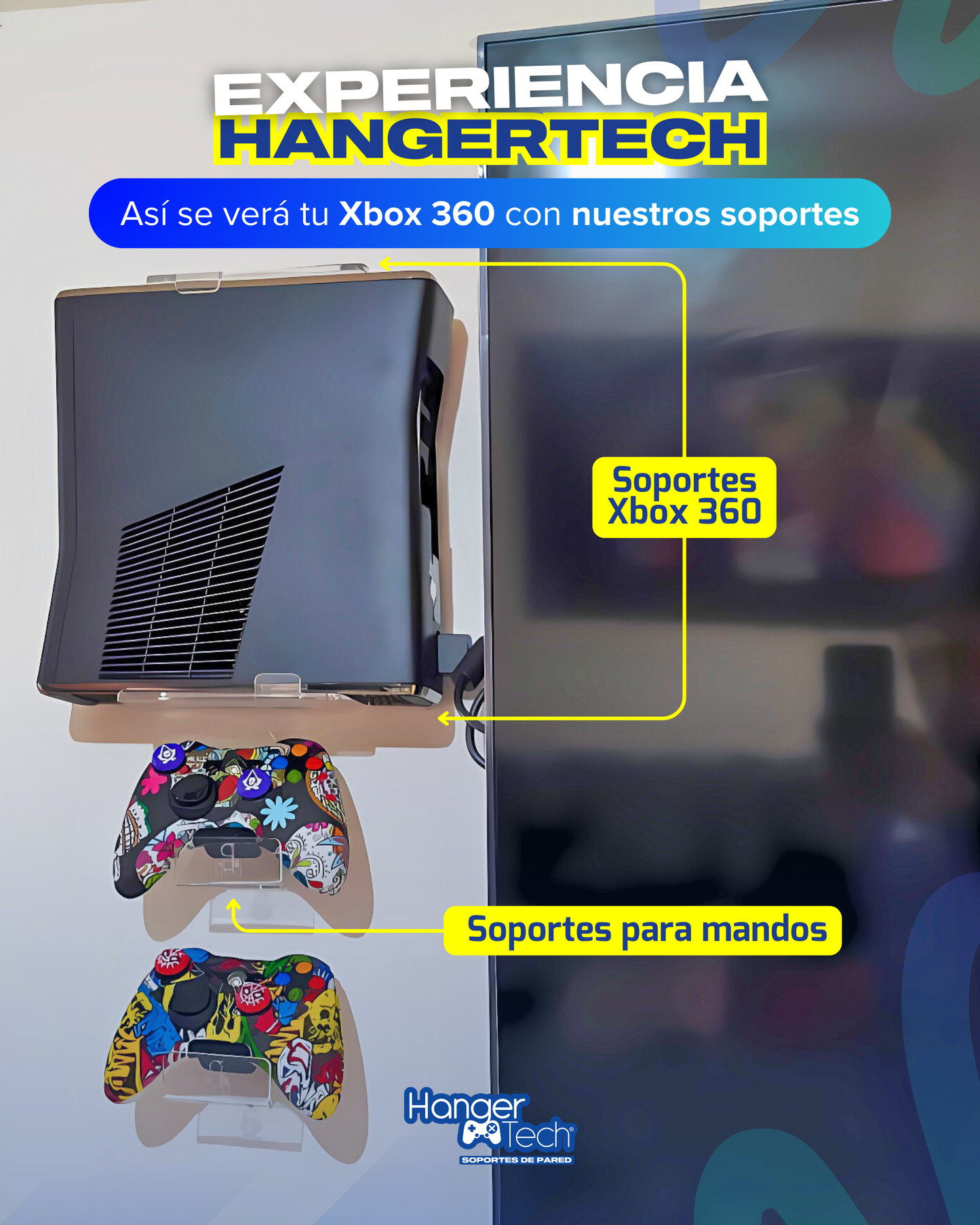 Combo soporte de pared Xbox 360