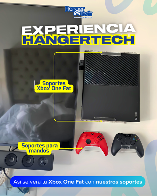 Combo soporte de pared Xbox One Fat
