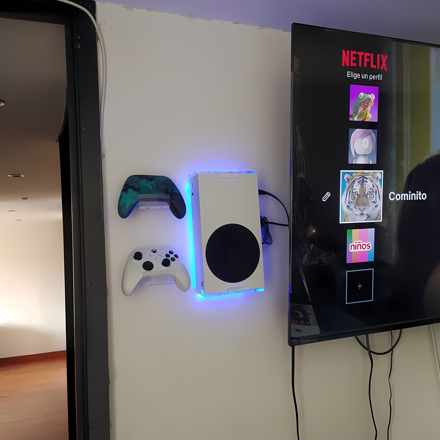 Combo soporte de pared Xbox Series S
