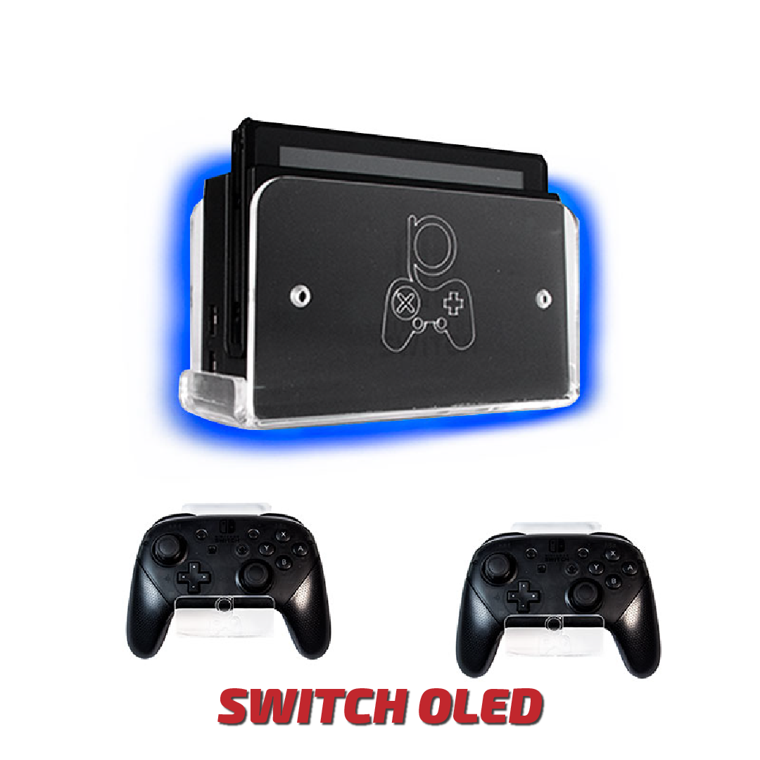 Combo Soporte Nintendo Switch OLED + Luz LED