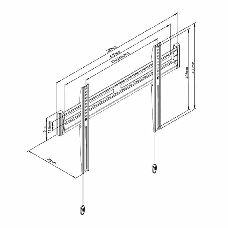 Soporte Televisor Fijo NB C3F de 40"-65"