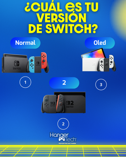 Combo soporte de pared Nintendo Switch 1 y 2