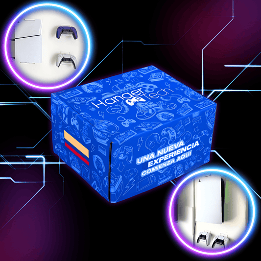 Soporte de Pared Acrílico para Consola + 2 Mandos | Universal, Elegante, Seguro | PROMO NAVIDAD